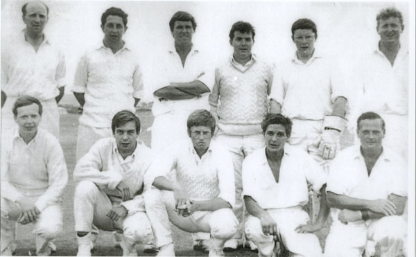 Undated copy of a photograph of a Llangwm Pembrokeshire Cricket Team